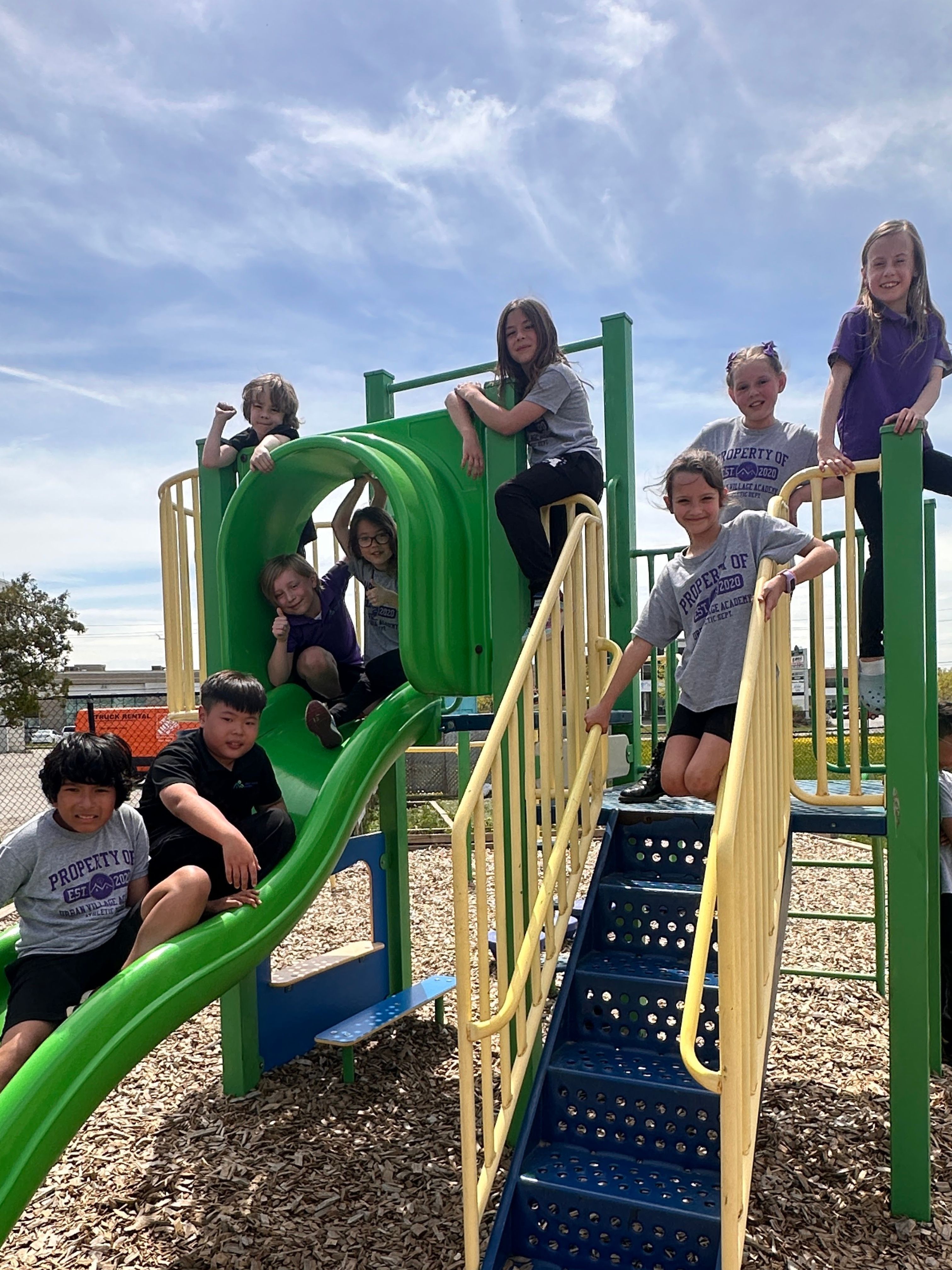 Children playing together outdoors